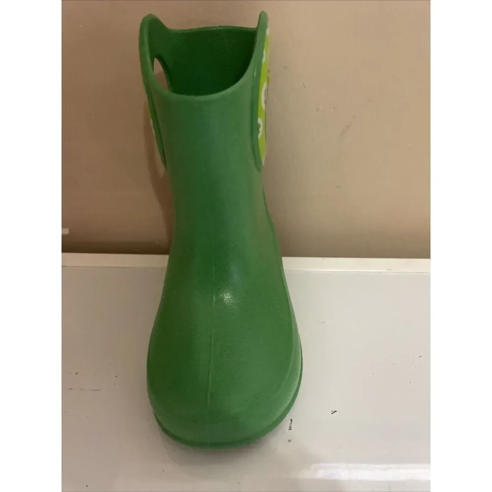 SINGLE LEFT BOOT Okabashi Kids Kendall Rain‎ Boot Green Dinosaur Size 5